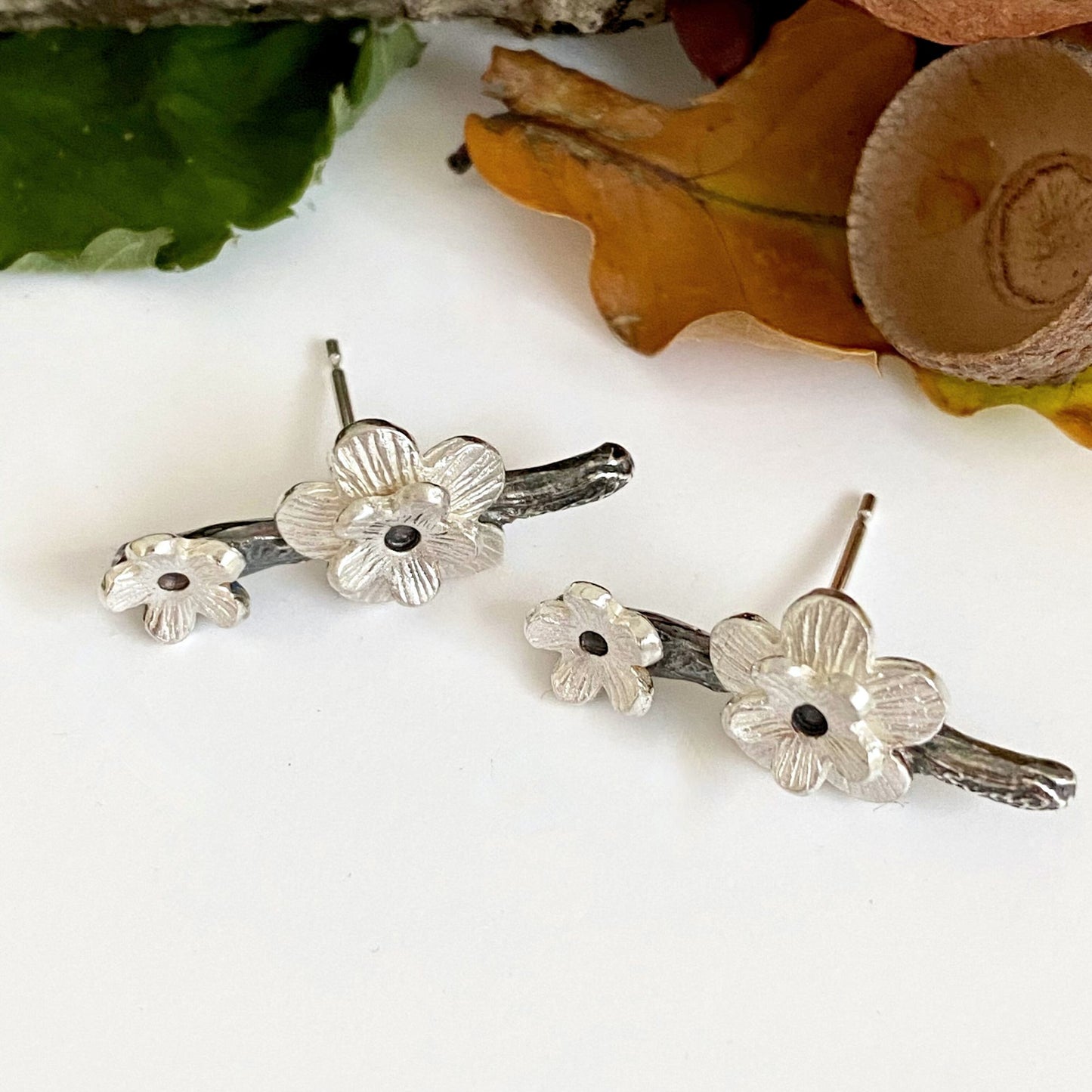 cherry blossom stud earrings