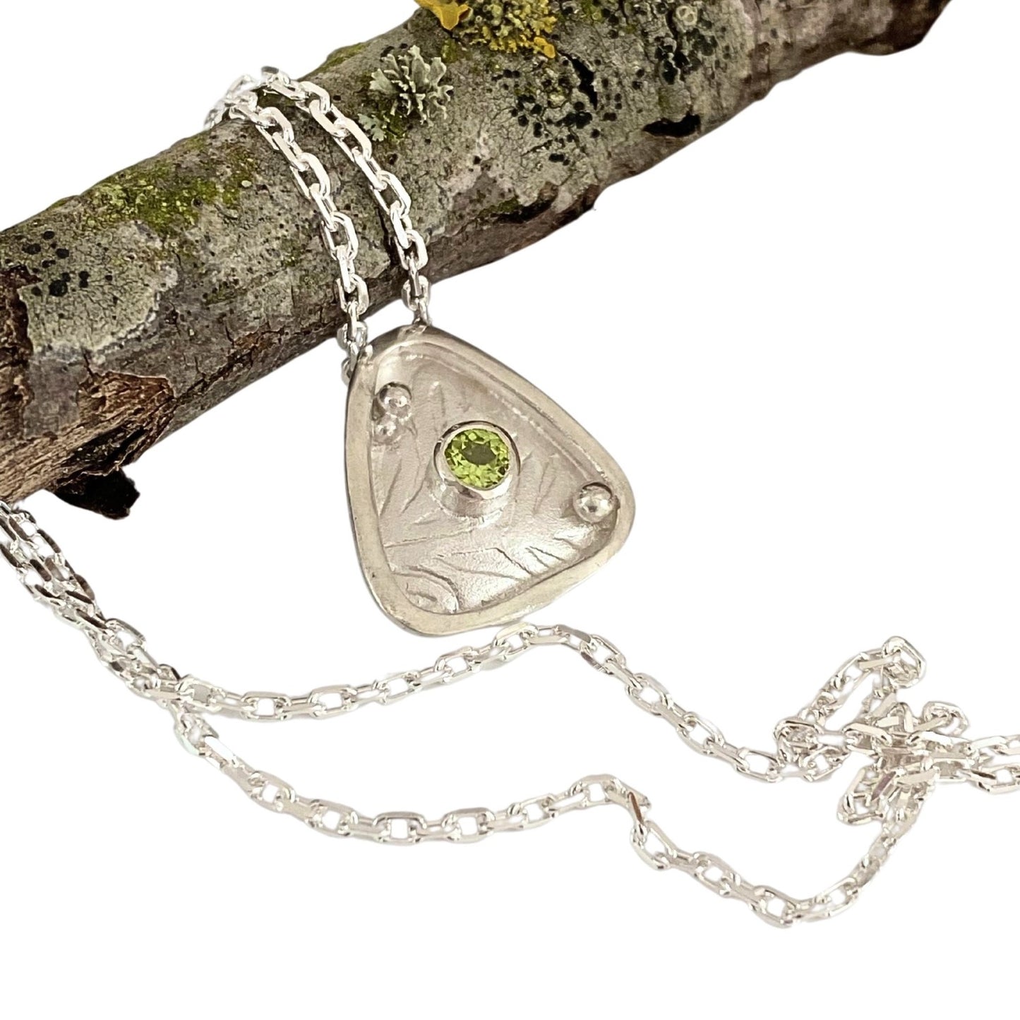 Peridot Triangle Necklace