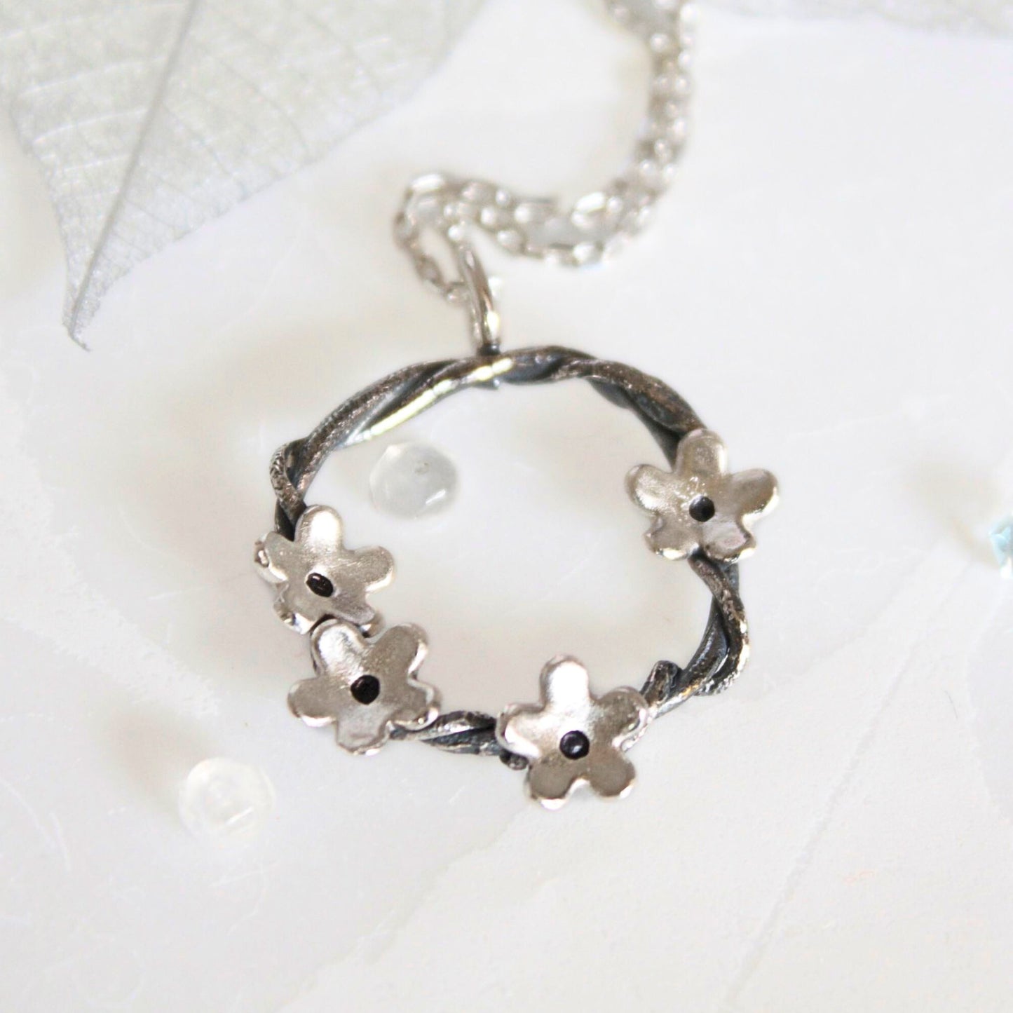 Woodland Flower Circle Necklace