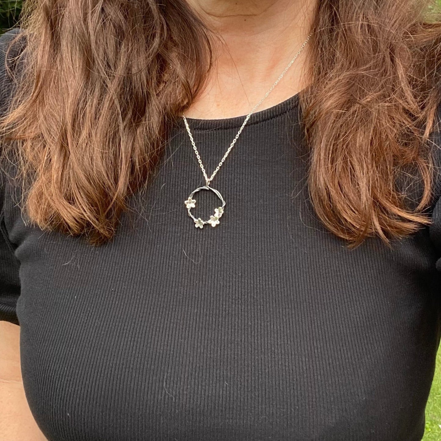 Woodland Flower Circle Necklace