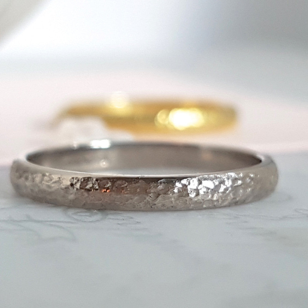 Gold Textured Wedding Band