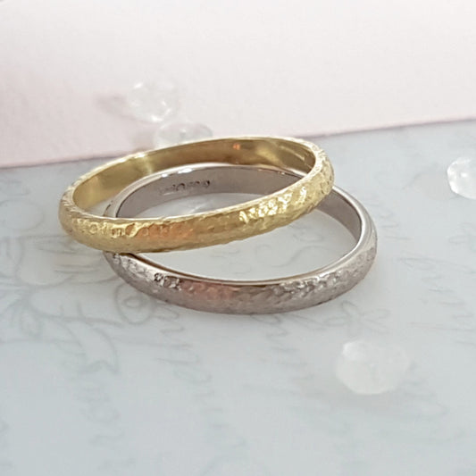 Gold Textured Wedding Band