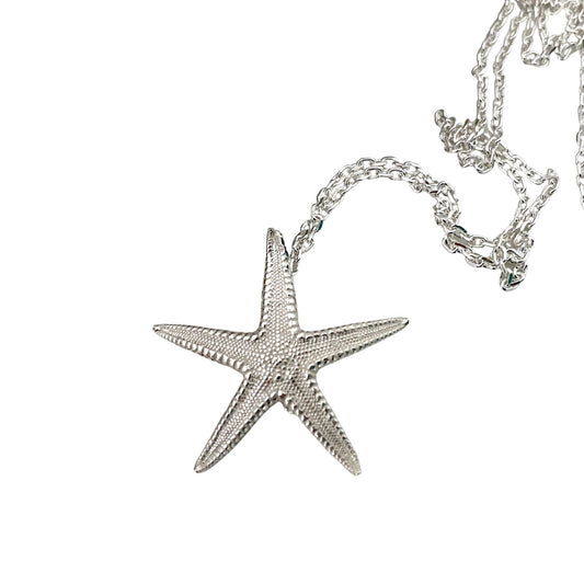 sterling silver starfish necklace