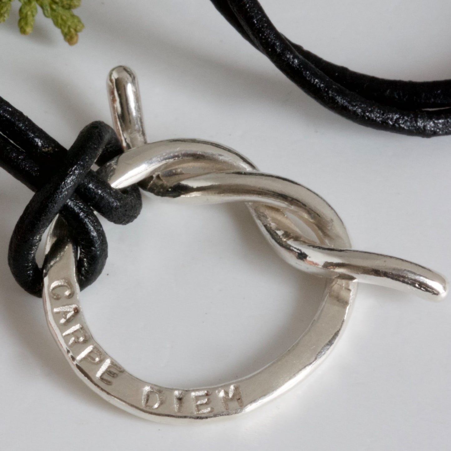 sterling silver carpe diem pendant