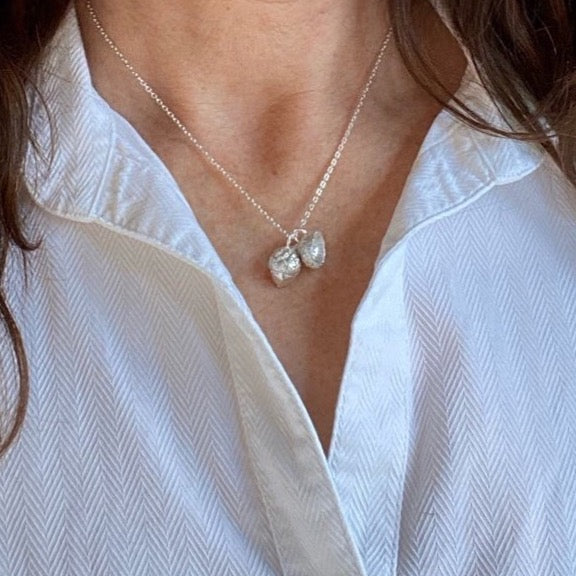Autumn Acorn Cluster Necklace