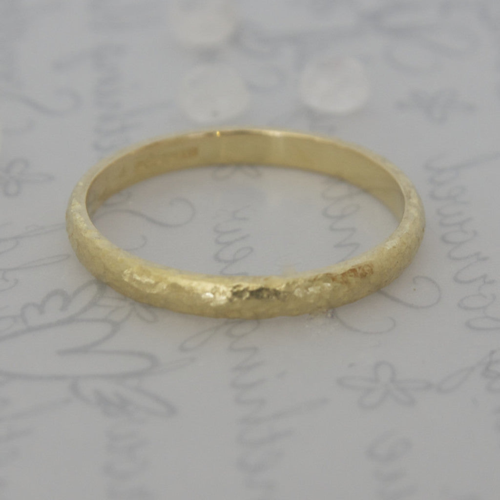 Gold Textured Wedding Band