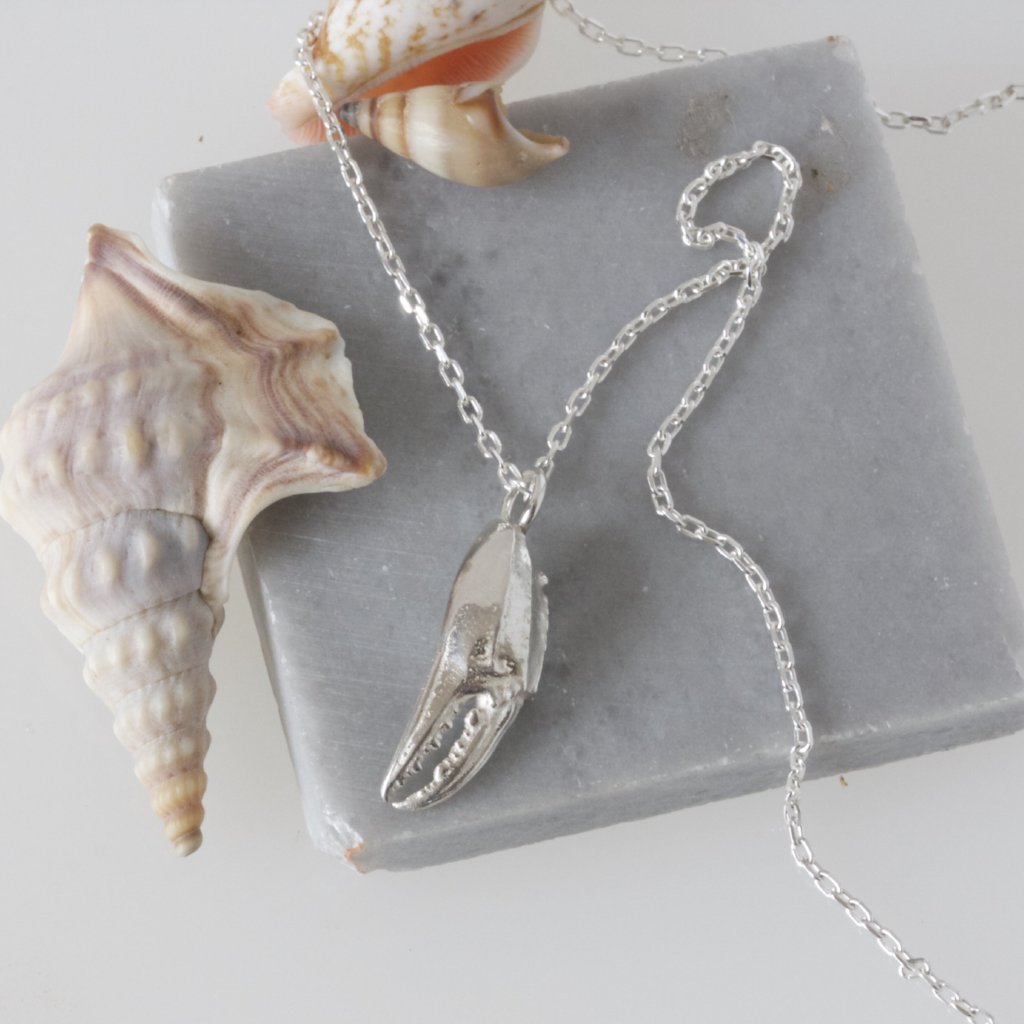 Crab Claw Necklace, Cancer Zodiac Sign Necklace