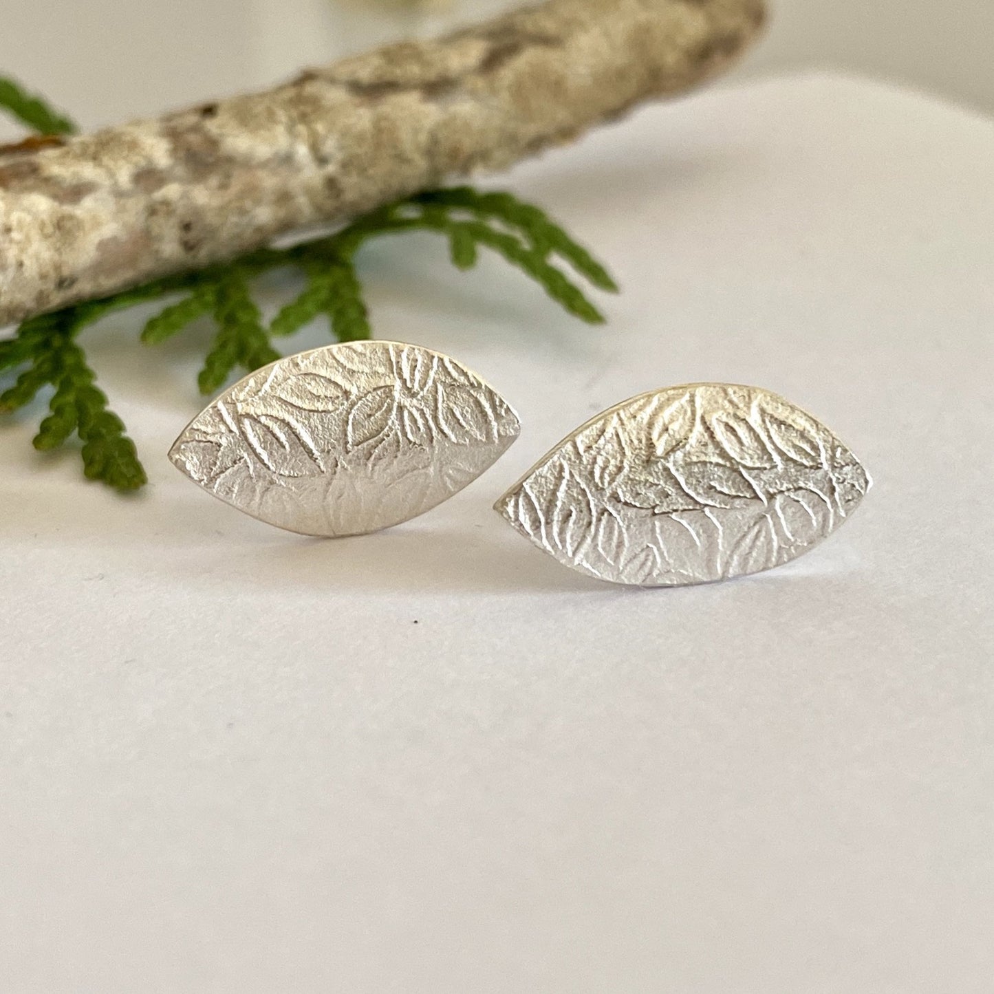 small leaf earrings