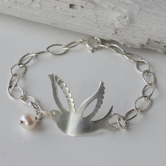 Silver Hummingbird Bracelet