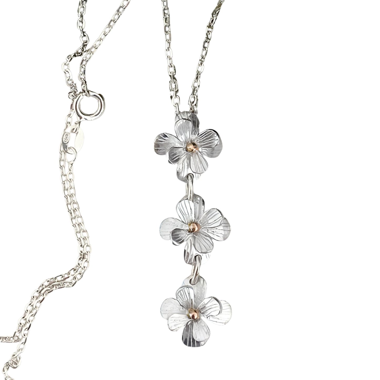 Silver and Rose Gold Daisy Chain Necklace