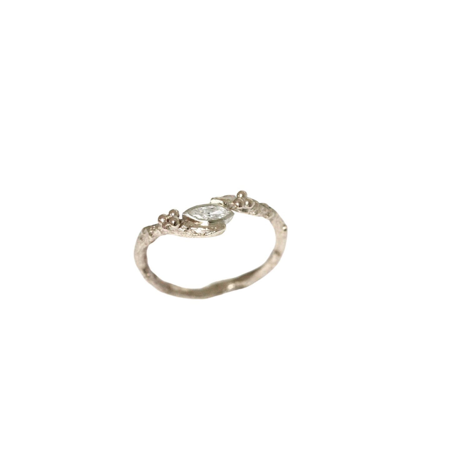white gold natural diamond  engagement ring