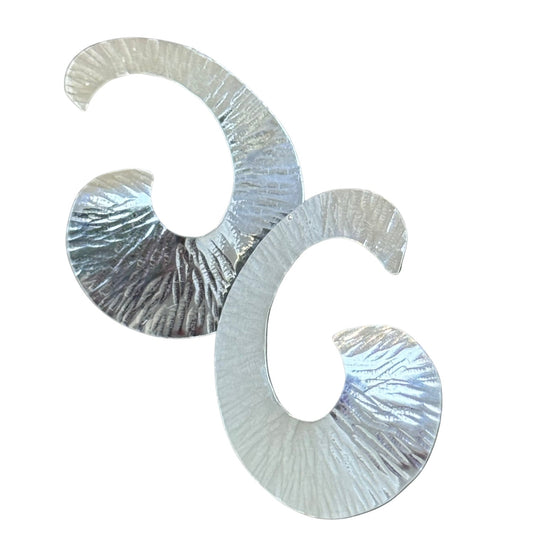 Nisha Silver Swirl Earrings
