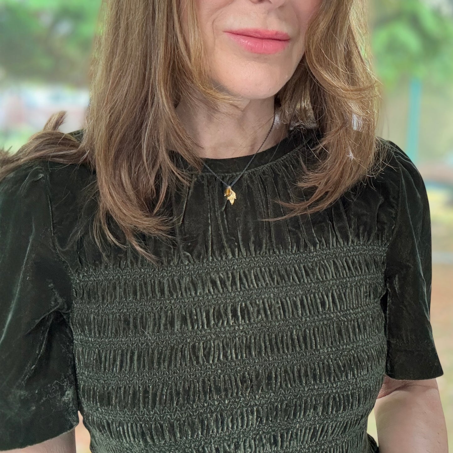 Autumn Leaf & Tiger’s Eye Necklace