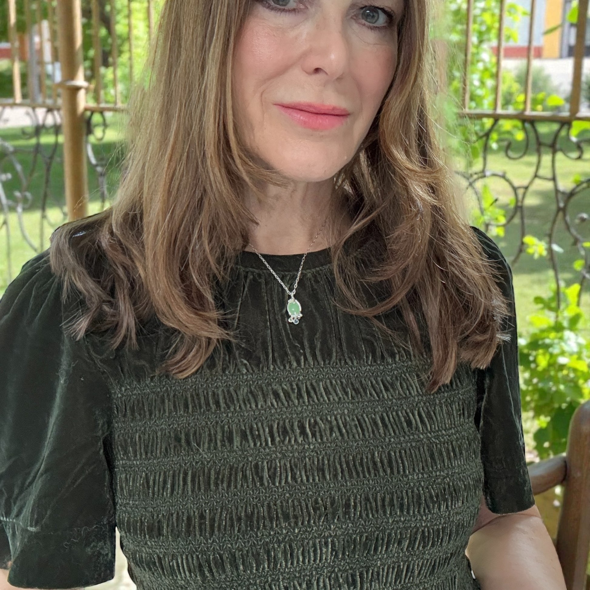 Chrysoprase and Tourmaline Necklace