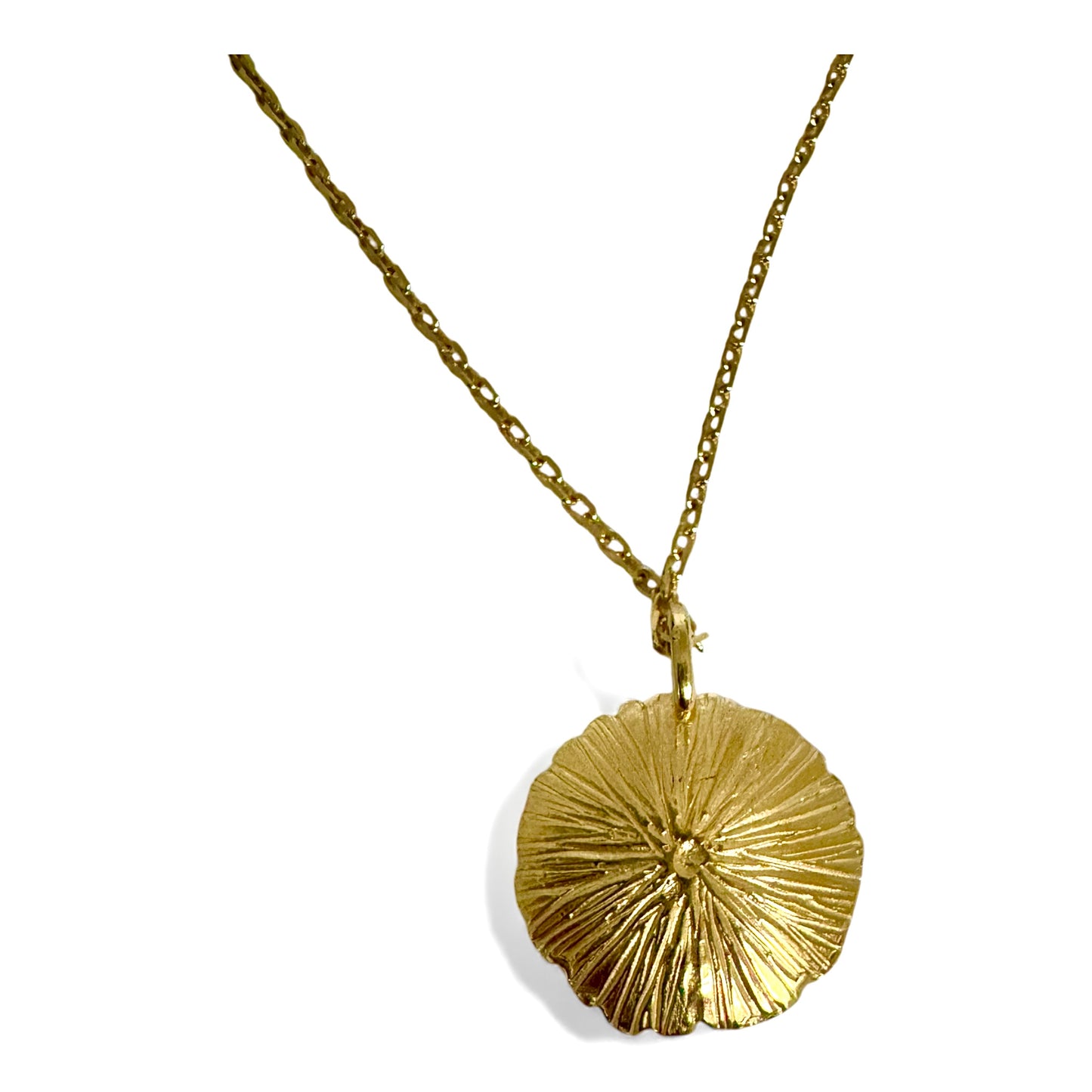 Golden Sunburst Medallion Necklace