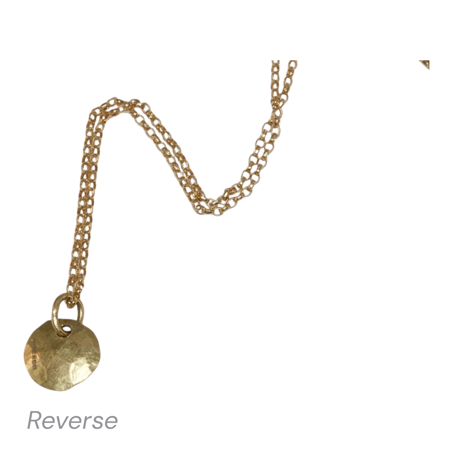 Hammered gold diamond pendant