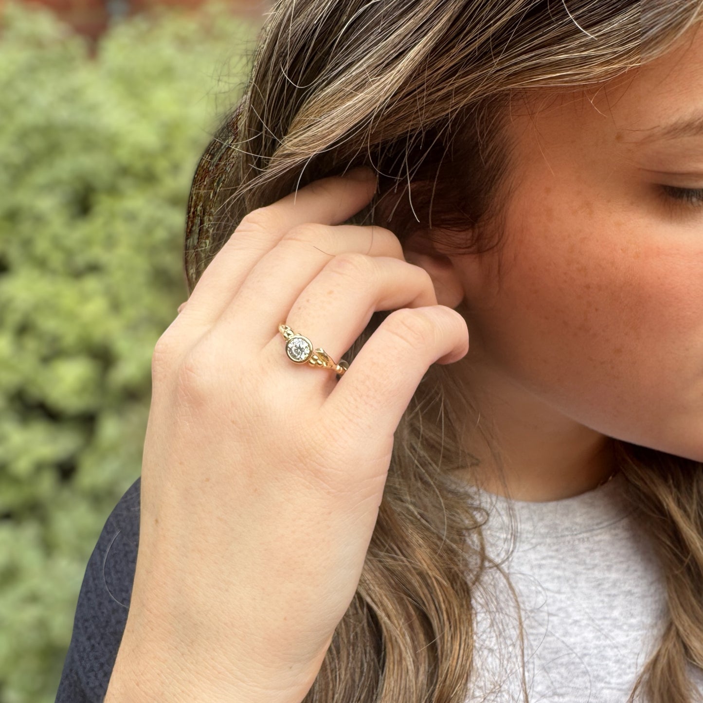 The Aurora Ring, 14 Carat Gold and Diamond Twig Engagement Ring