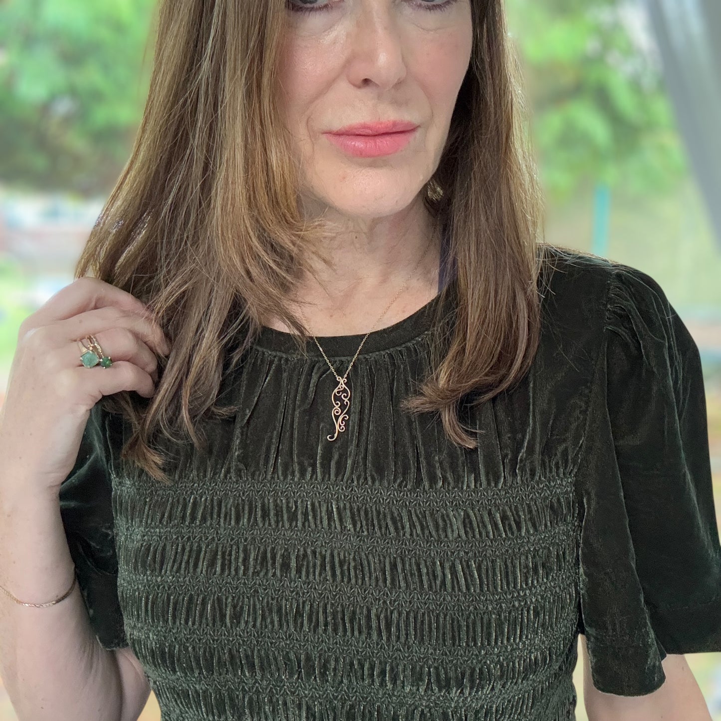 Solid 9ct Gold Vintage Inspired Romance Necklace