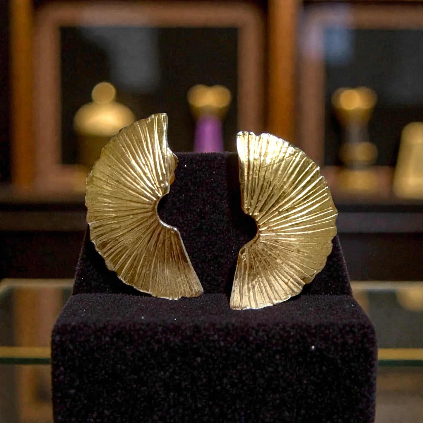 Golden Sunrise Stud Earrings