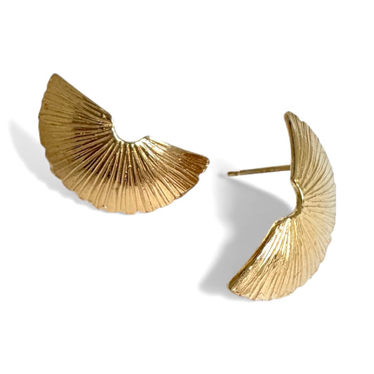 Golden Sunrise Stud Earrings