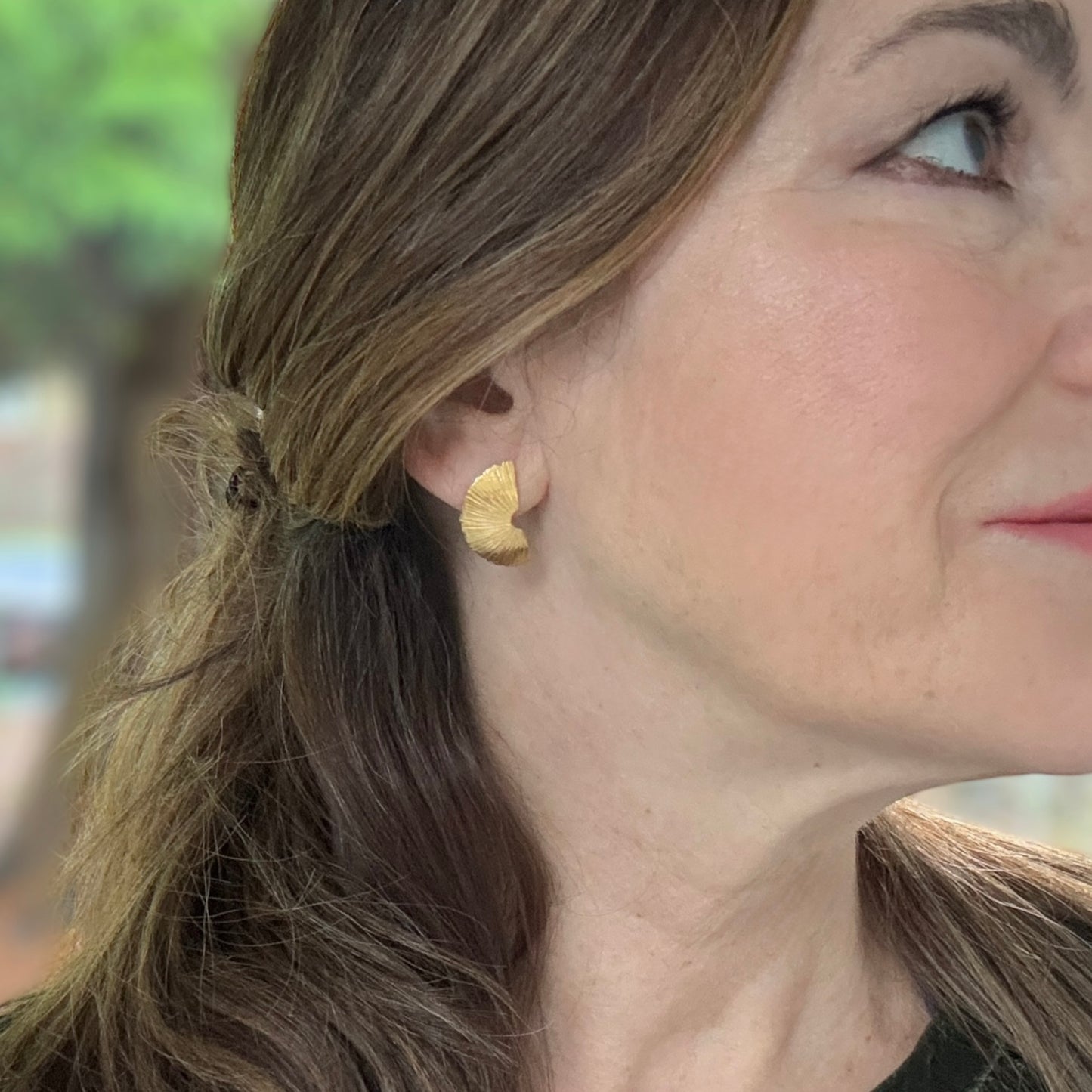 Golden Sunrise Stud Earrings