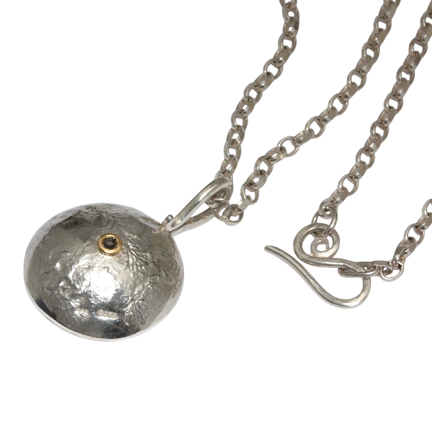 rose cut salt and pepper diamond necklace