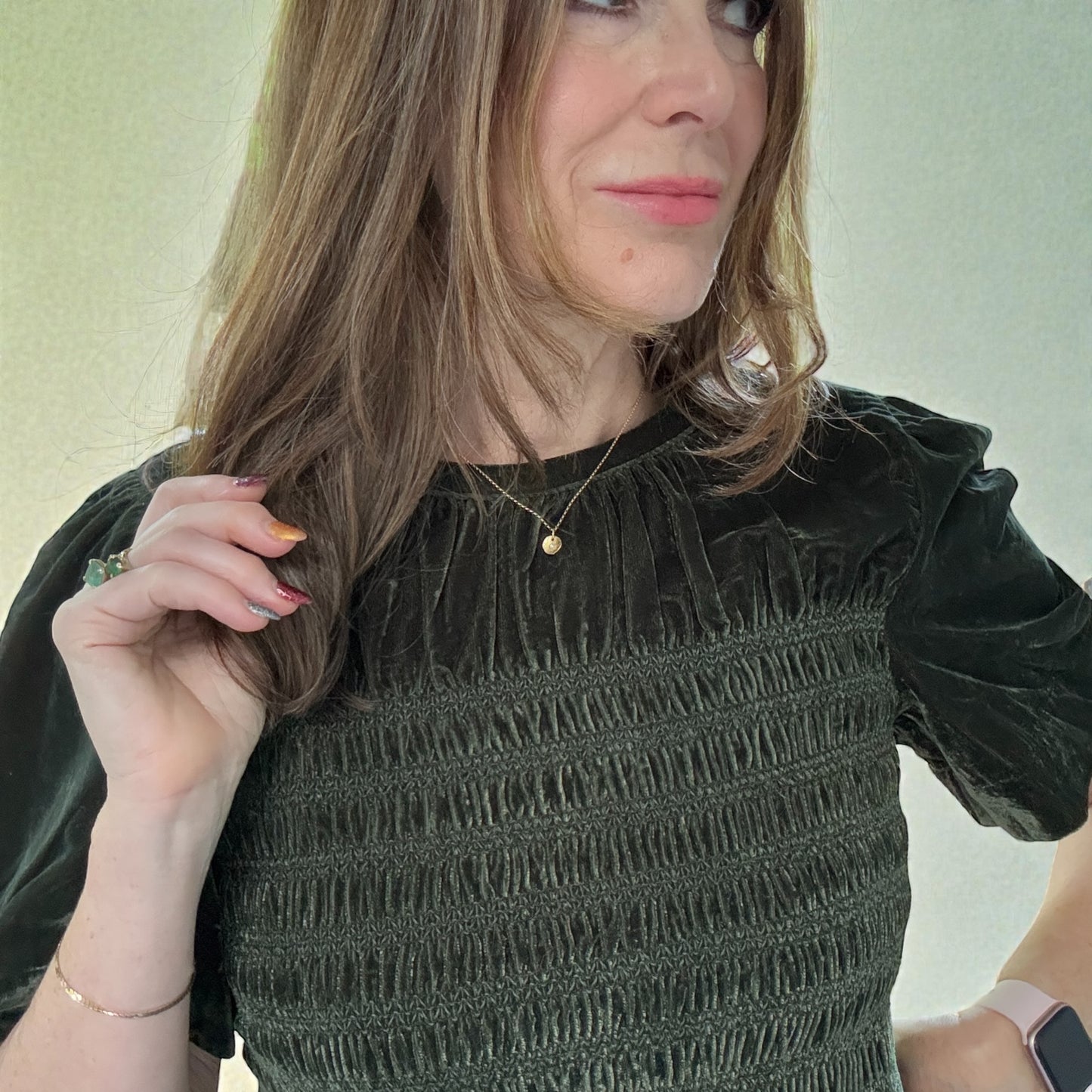 Dainty diamond and gold pendant on an 18ct gold chain.