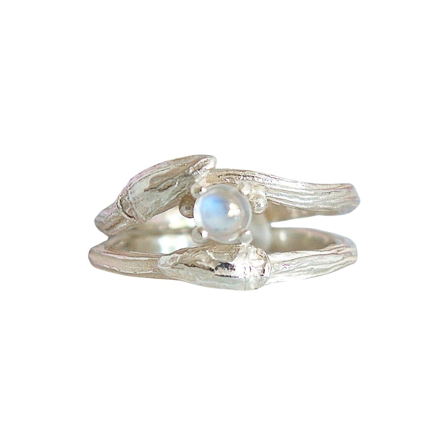 Nature sterling silver twig ring. A unisex nature band cast from a real willow twig. Can be worn as a nature organic stacking or wedding band.