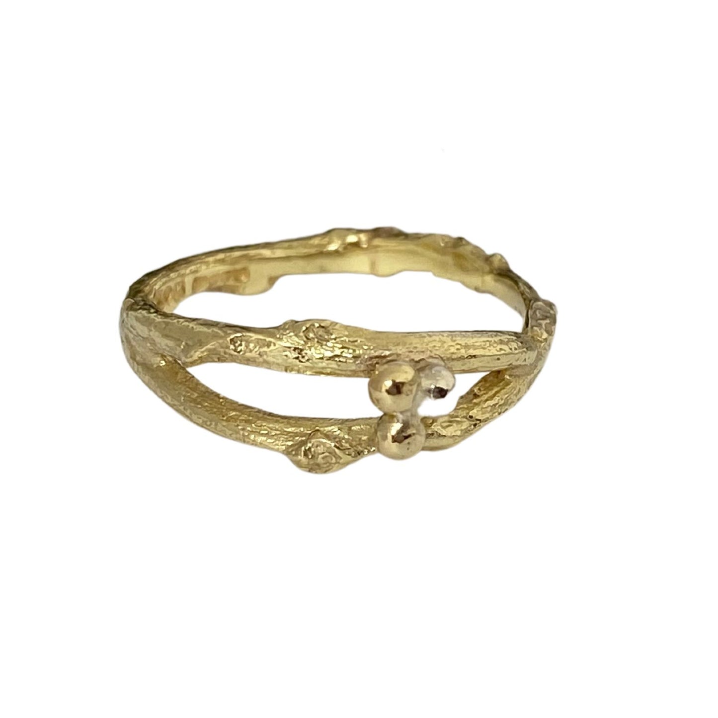 Gold Woodland Twig Ring, twig wedding ring, nature wedding ring