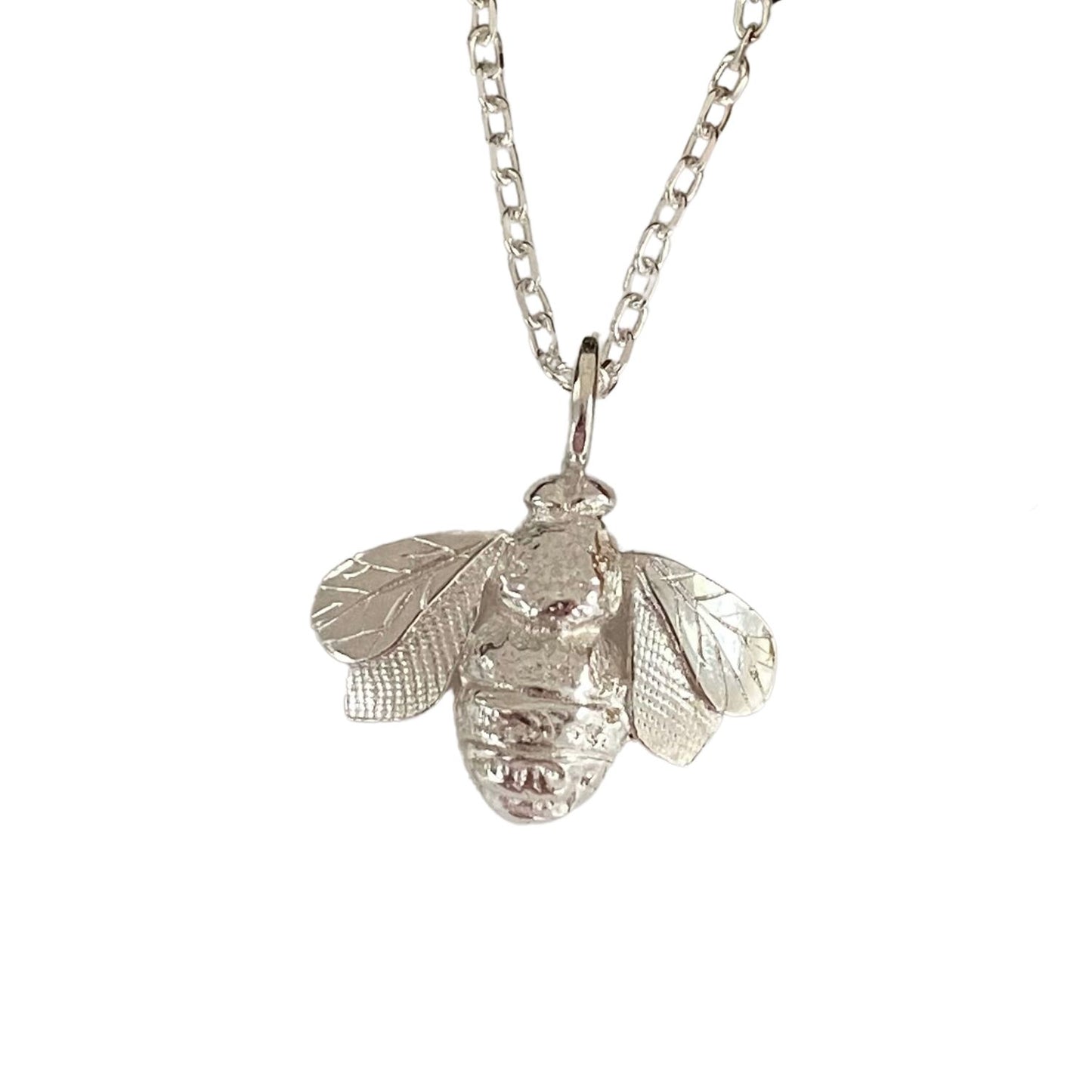 sterling silver bee necklace