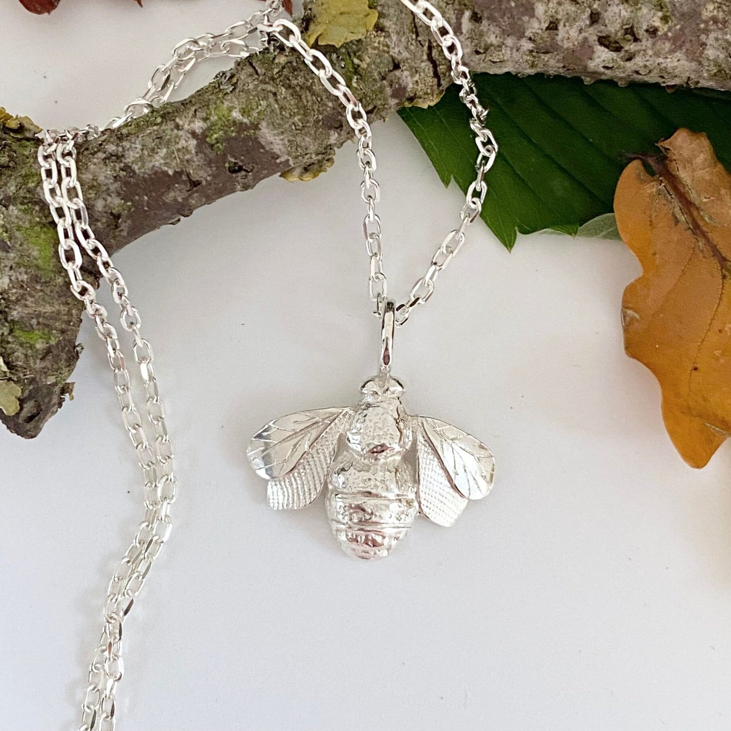 Silver Bee Necklace