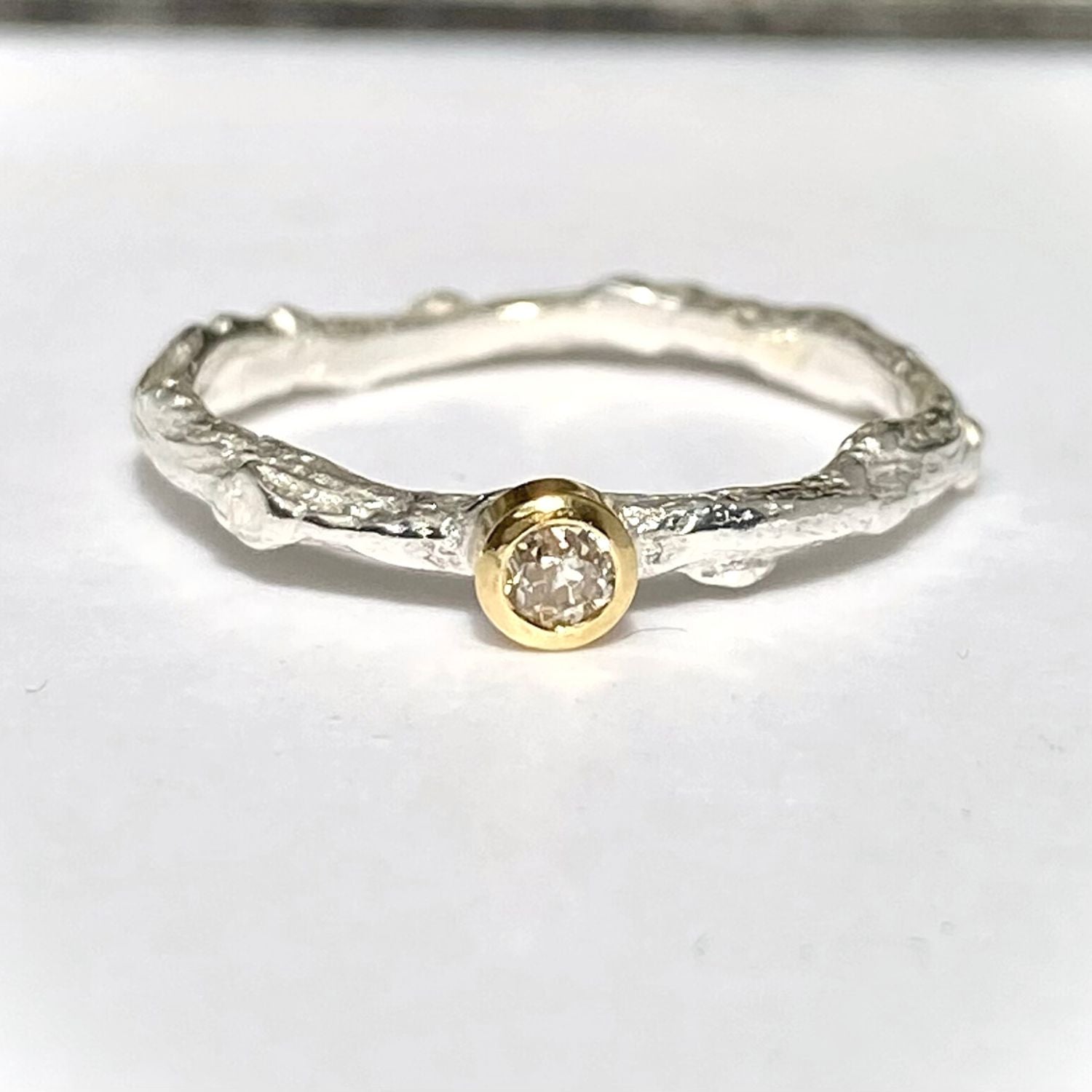 recycled diamond ring