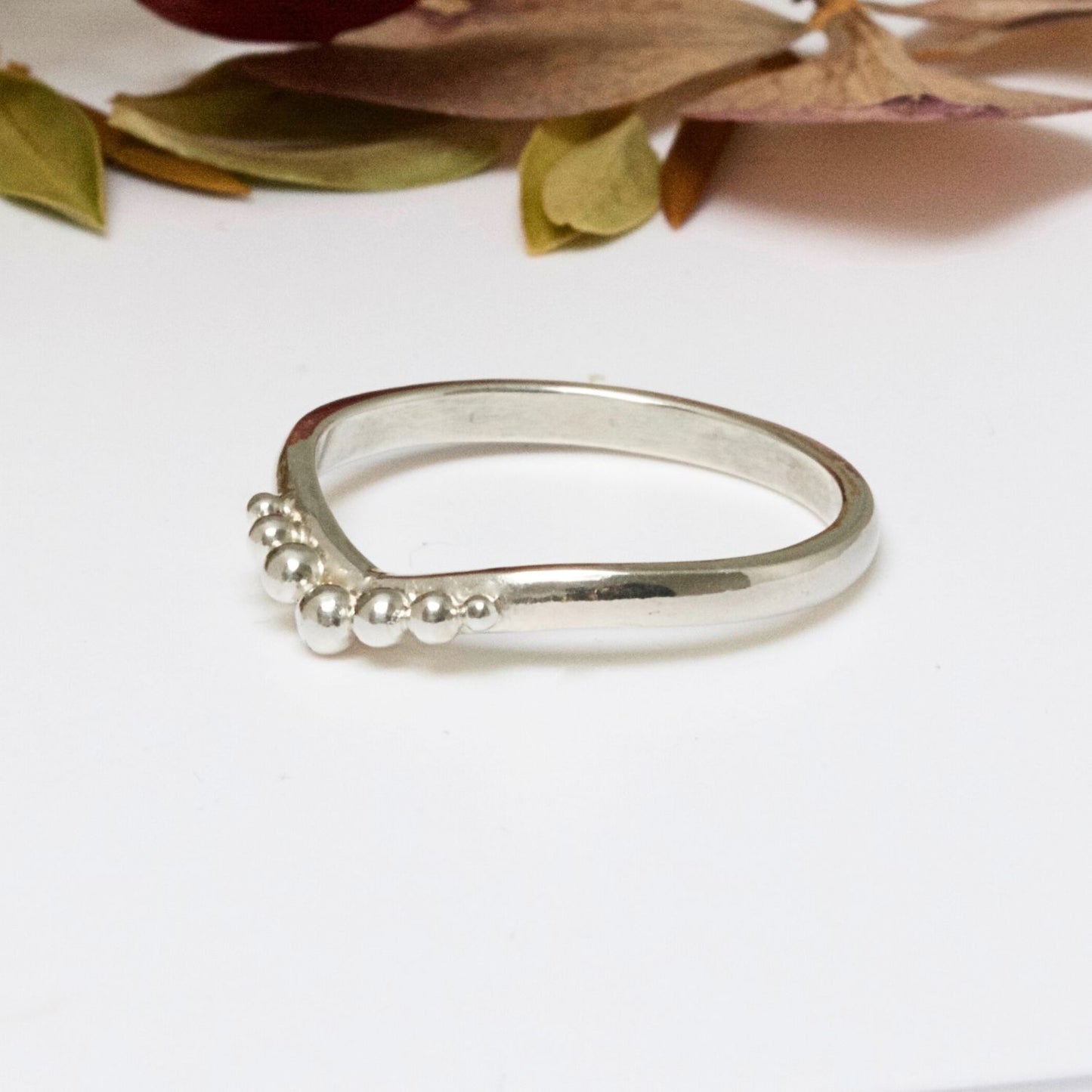 Fairie inspired beaded wedding ring