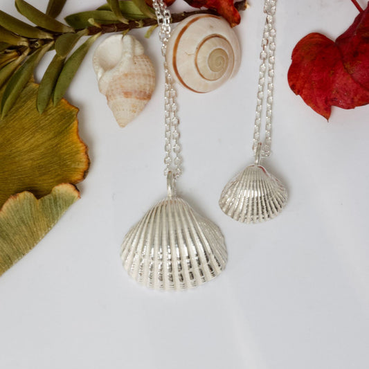 Sterling Silver Clam Shell Necklace