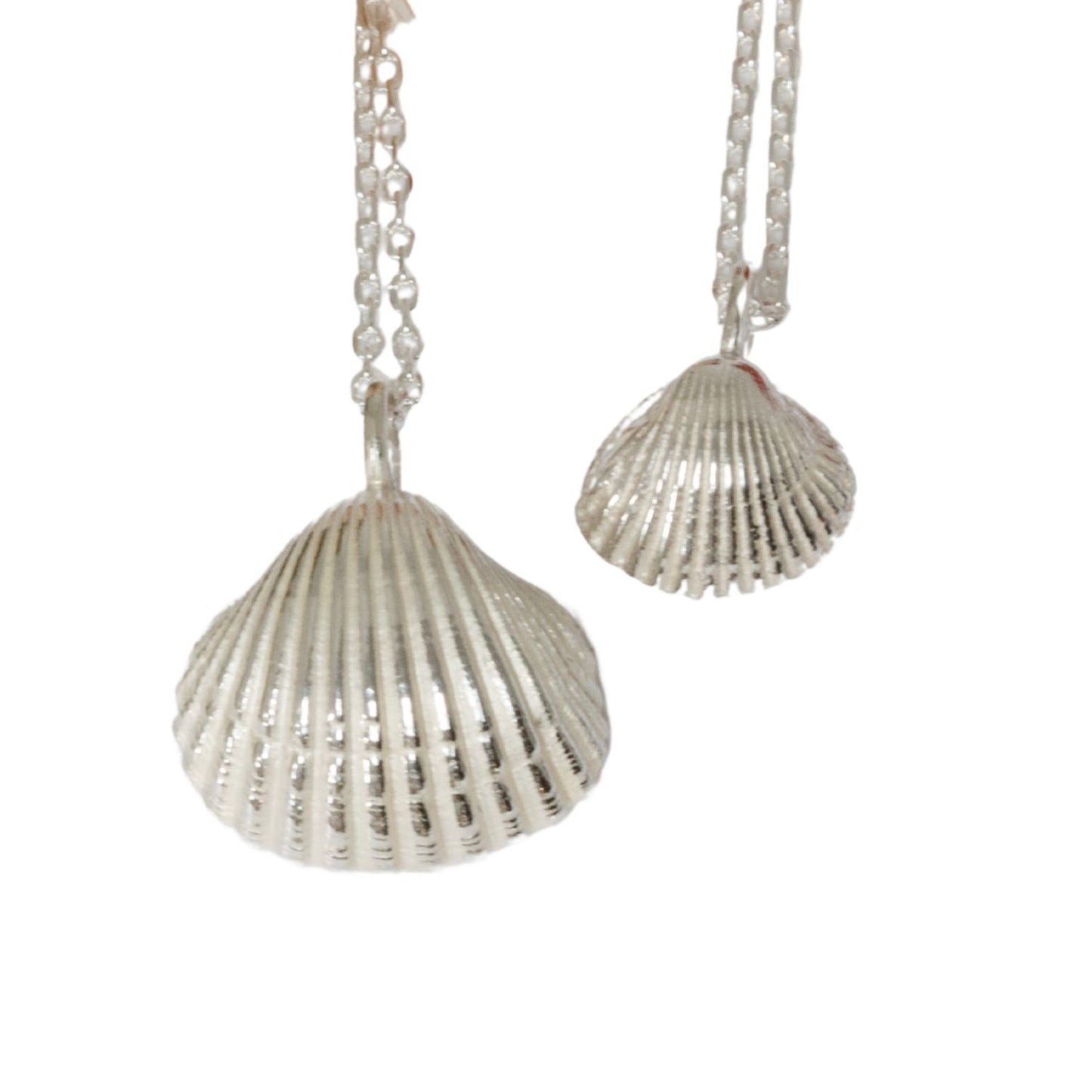 silver shell necklaces