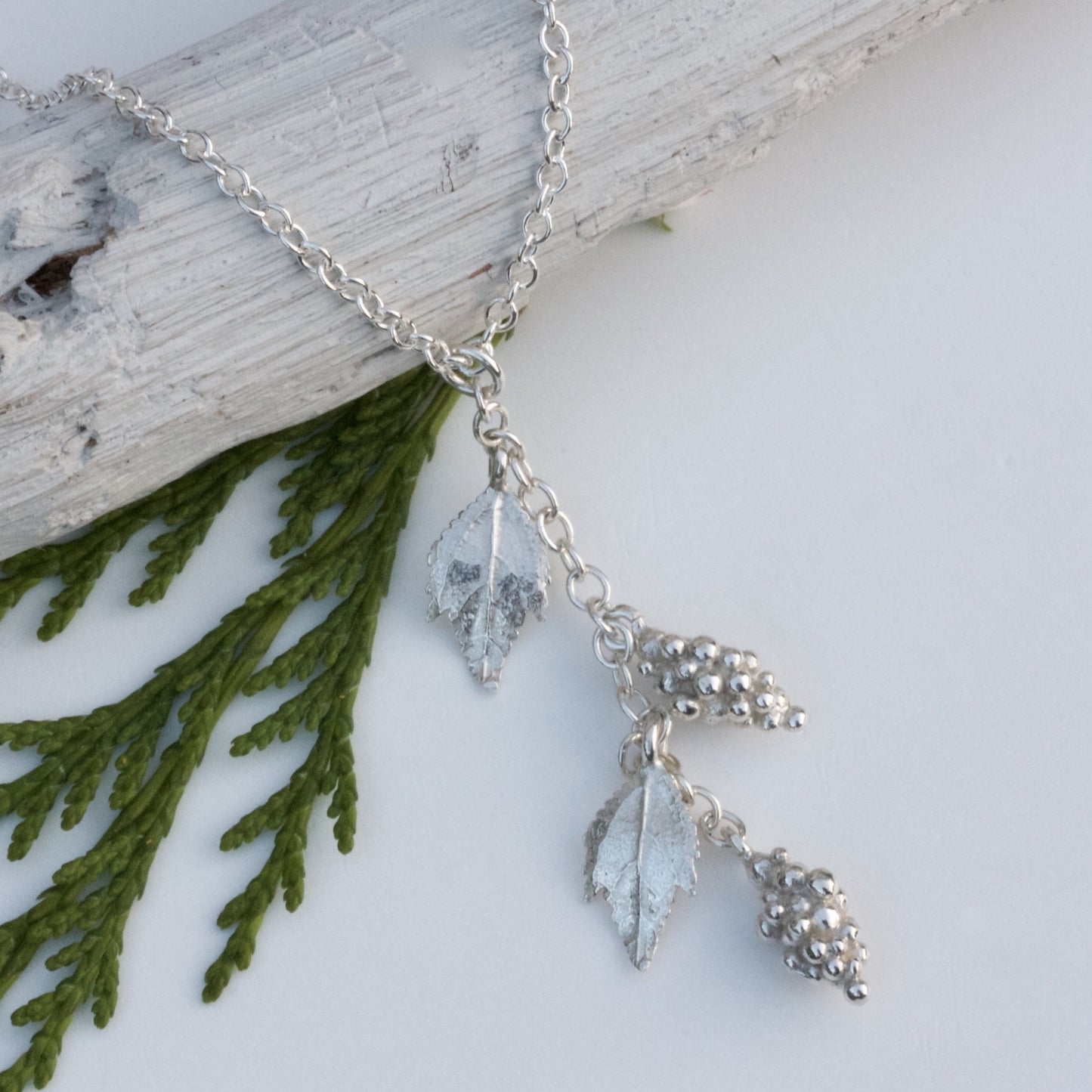 Silver Grapevine Necklace