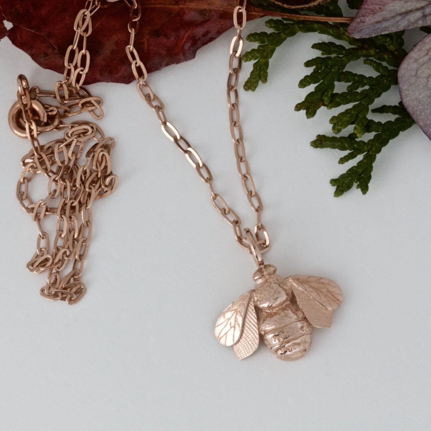 Gold Vermeil Bee Necklace