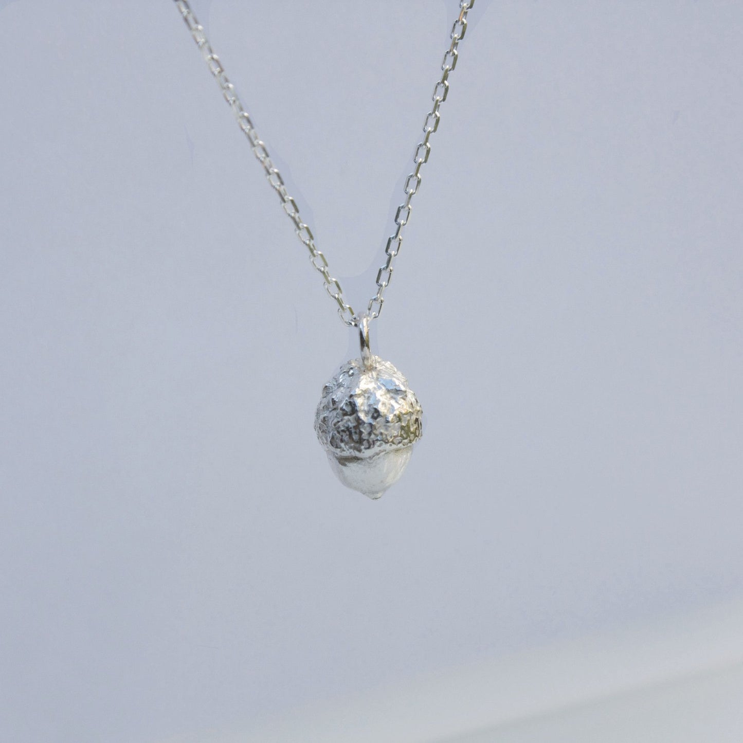 Silver Woodland Acorn Necklace