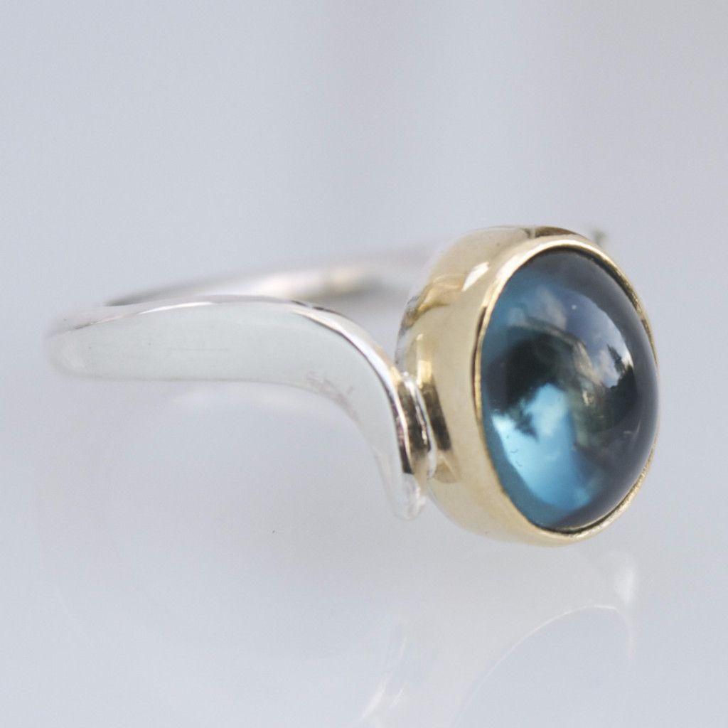 Blue Topaz Ring November Birthstone