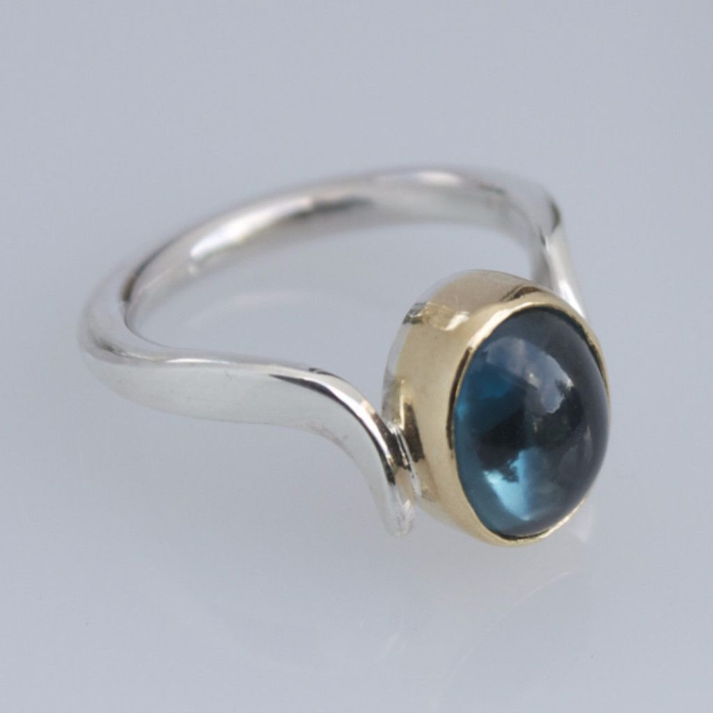 Blue Topaz Ring November Birthstone