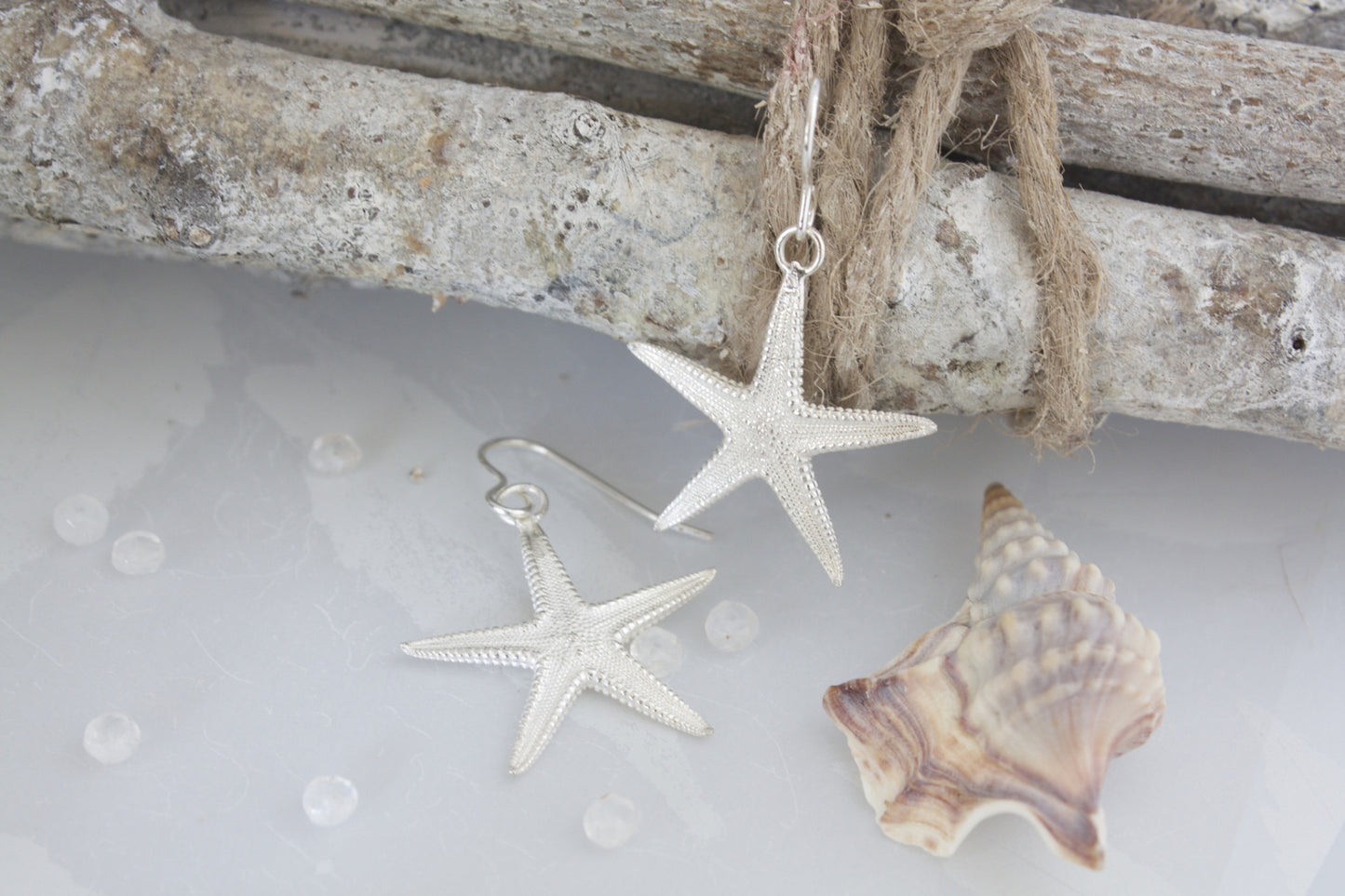 Sterling Silver Starfish Earrings