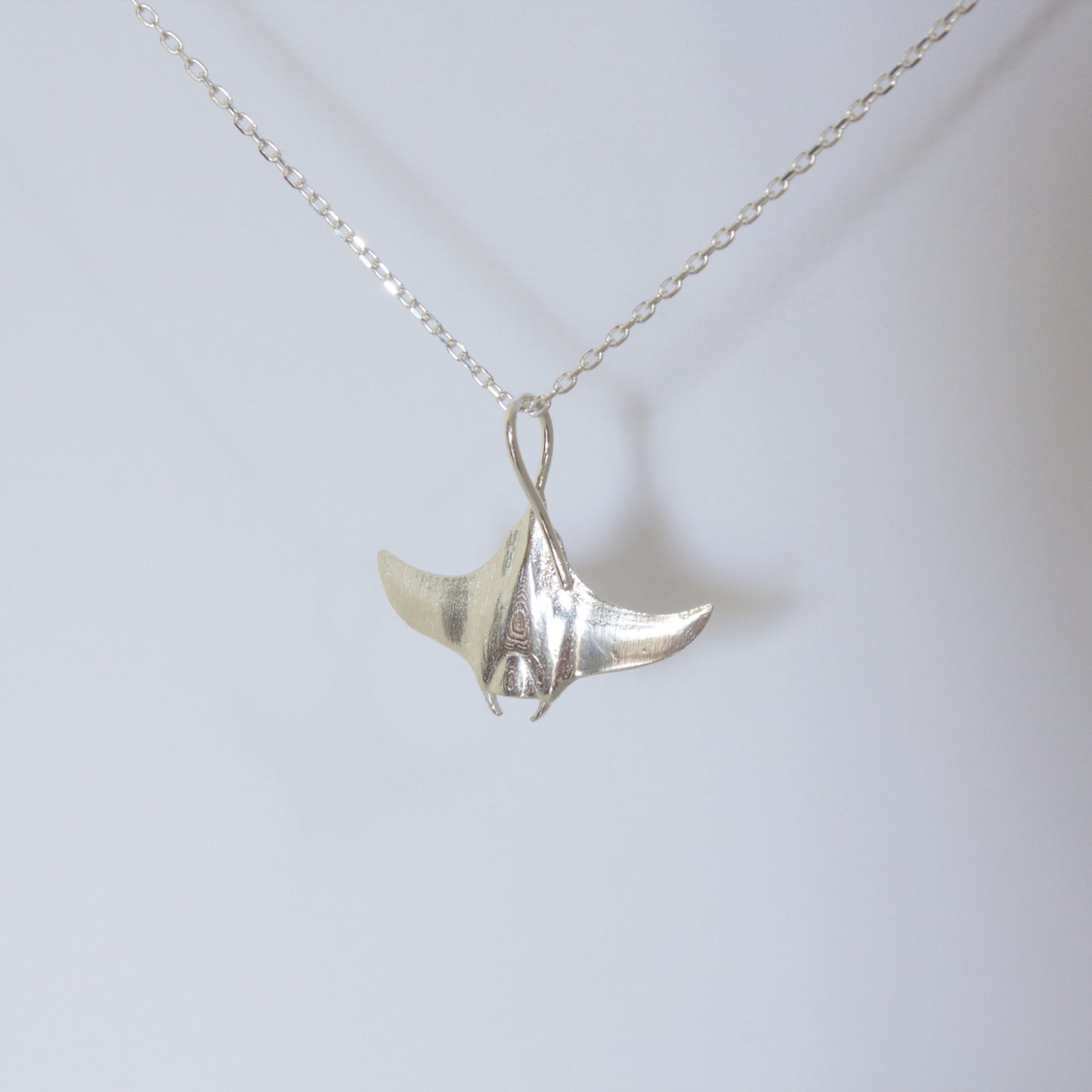 Silver Manta Ray Necklace