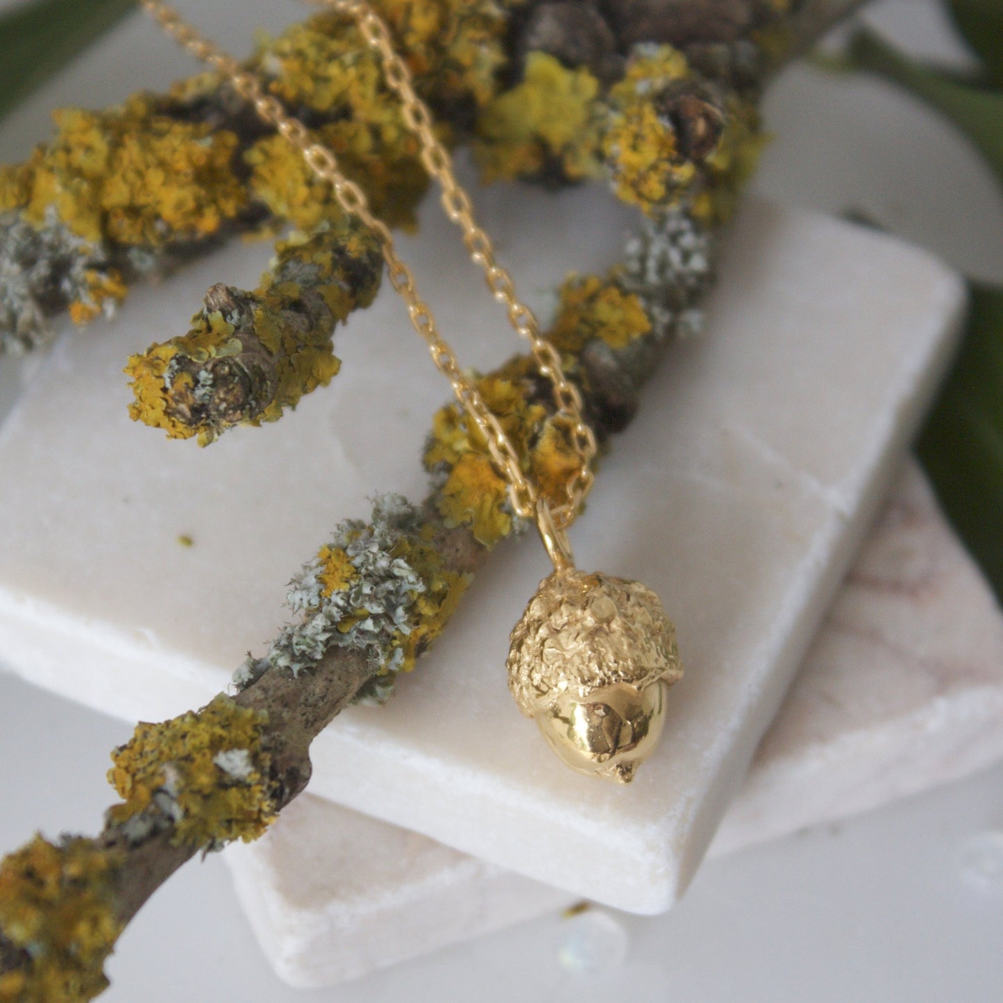 Gold Vermeil Woodland Acorn Necklace