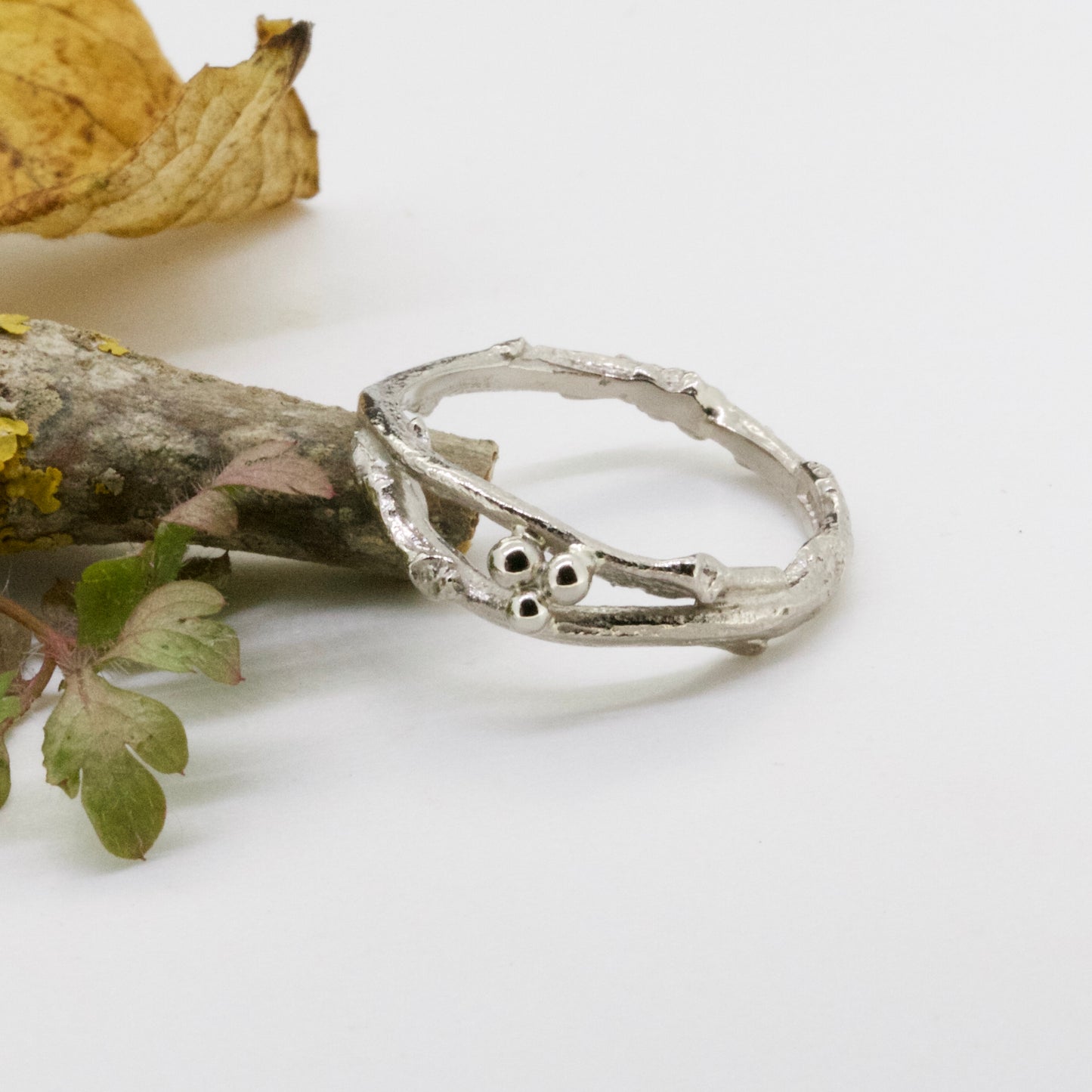 Gold Woodland Twig Ring, twig wedding ring, nature wedding ring