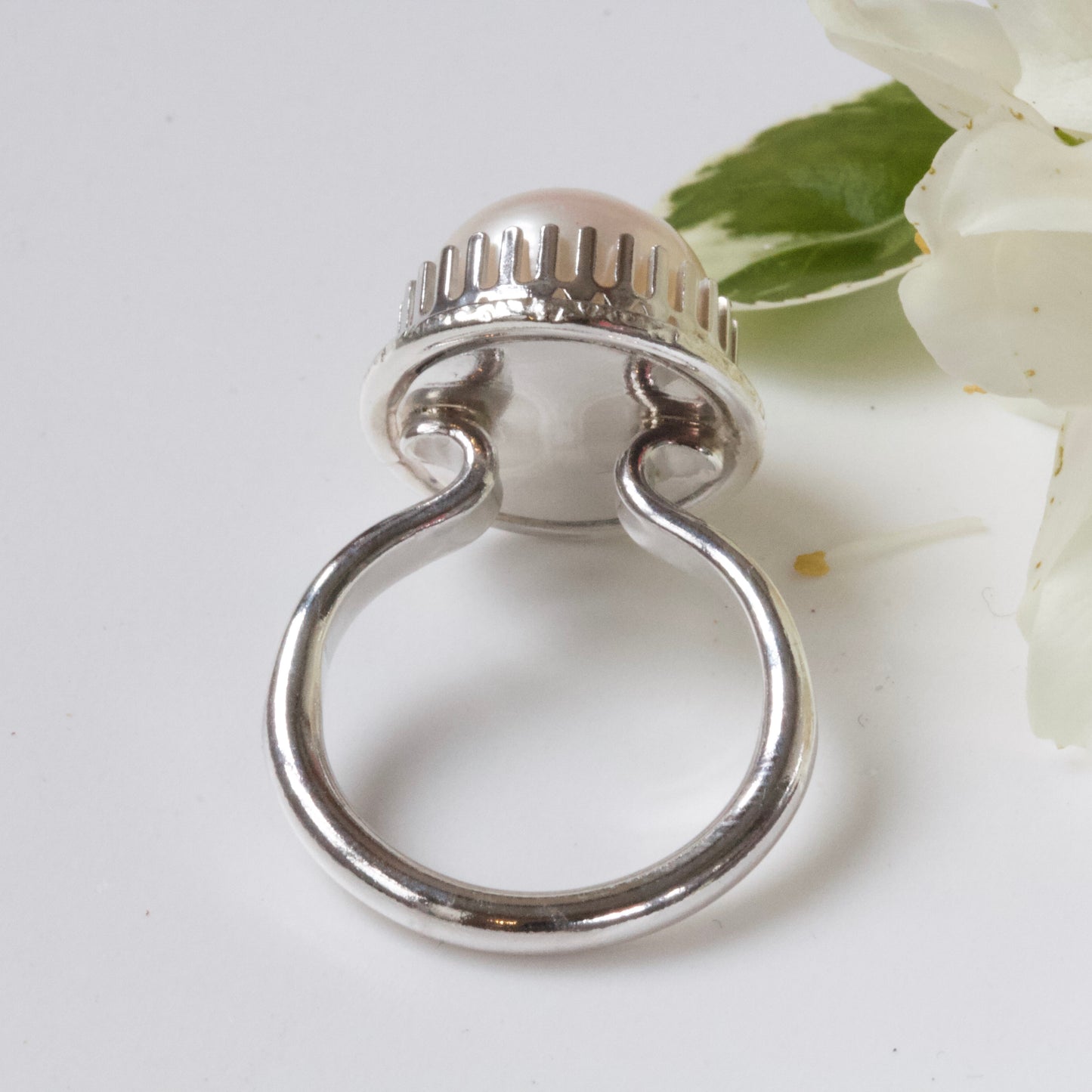Large Pearl Ring-Pearl Cocktail Ring-Pearl Engagement Ring-June Birthstone