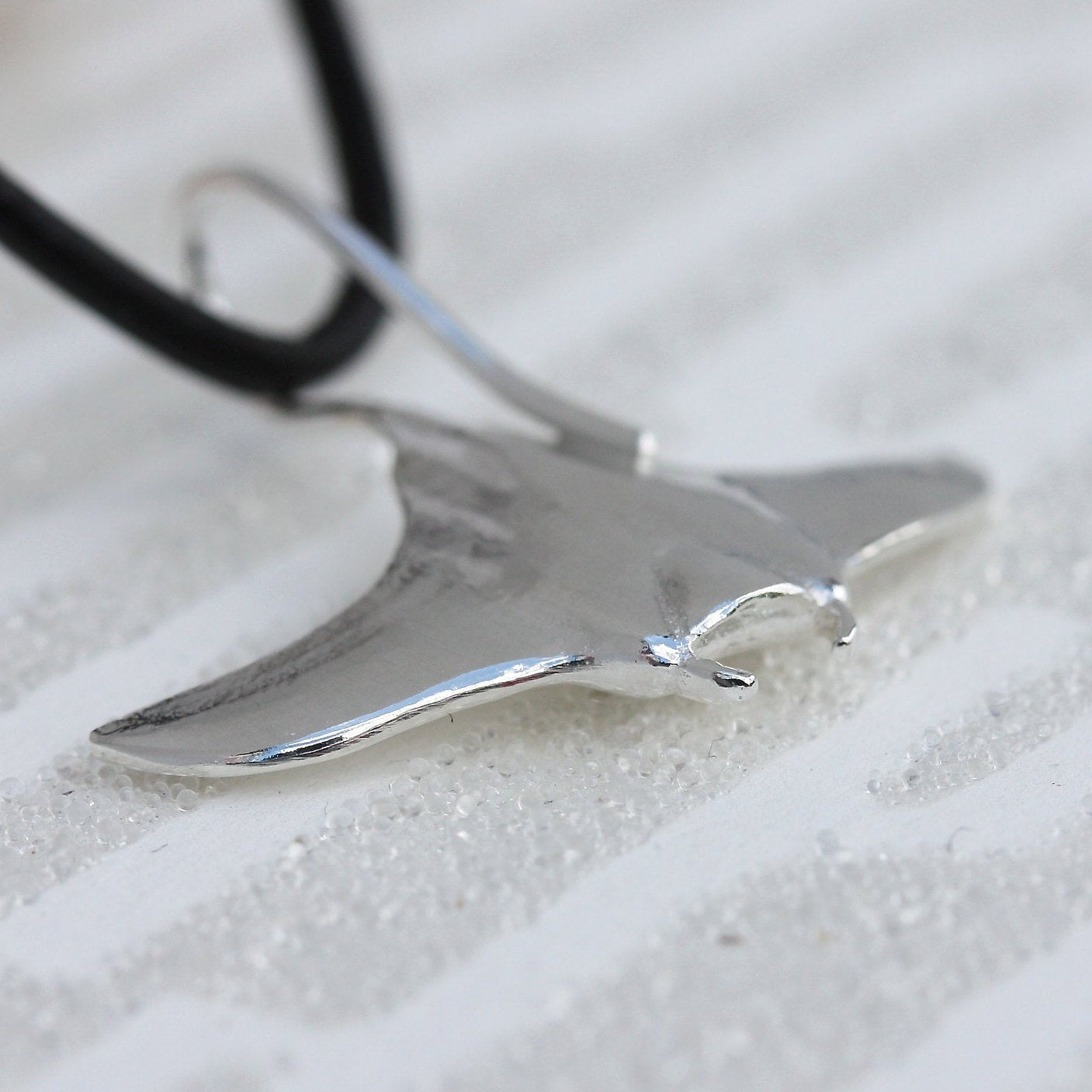 Sterling Silver Manta Ray Pendant