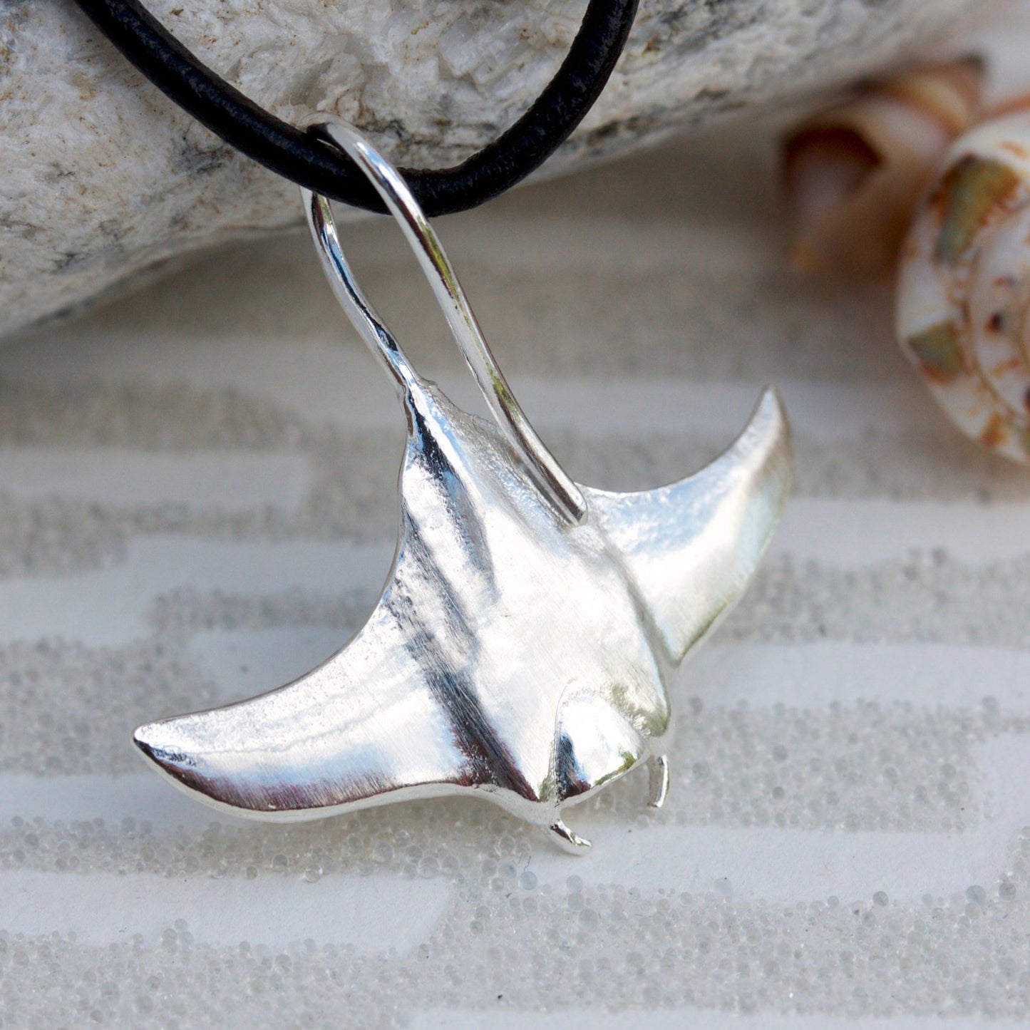 Sterling Silver Manta Ray Pendant