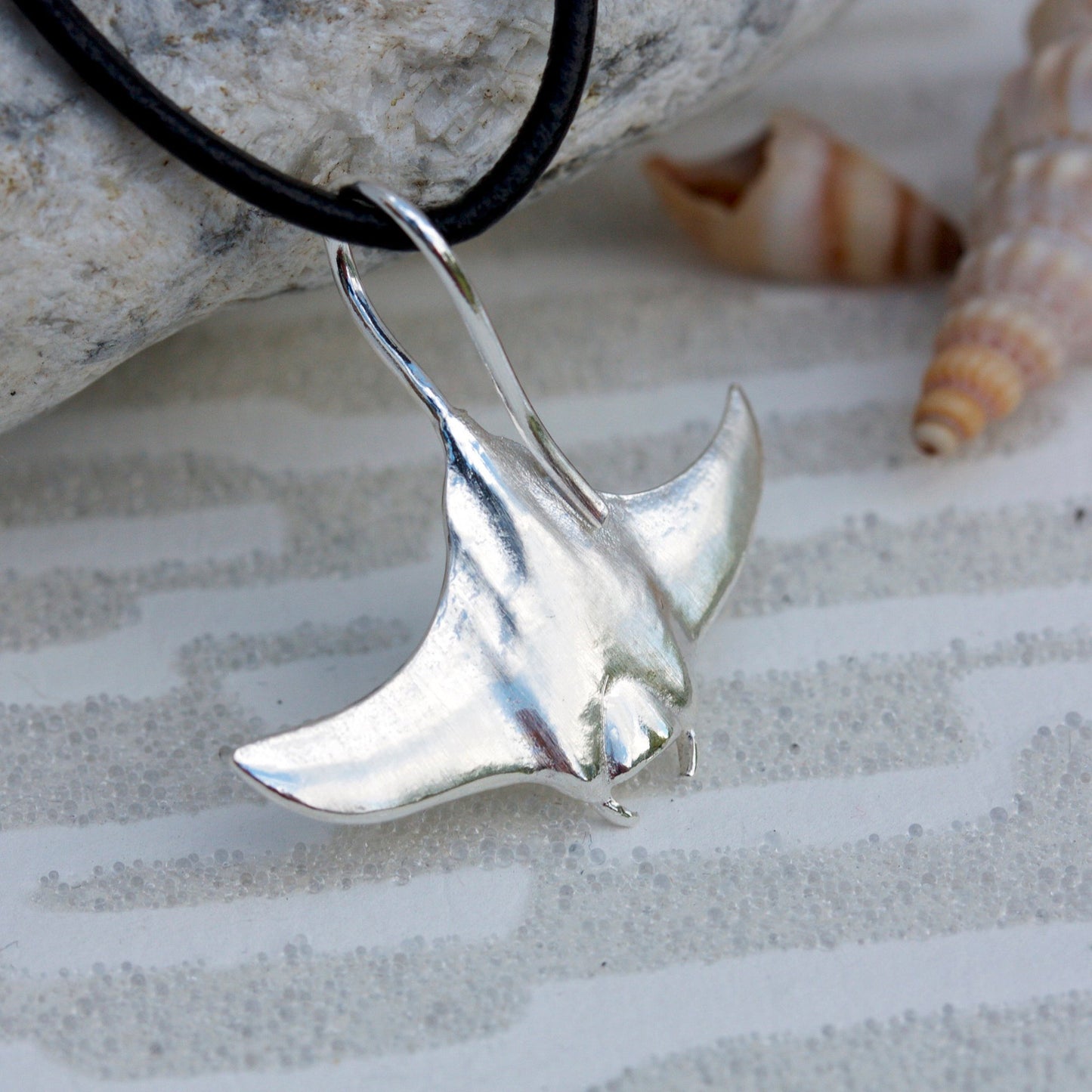 Sterling Silver Manta Ray Pendant