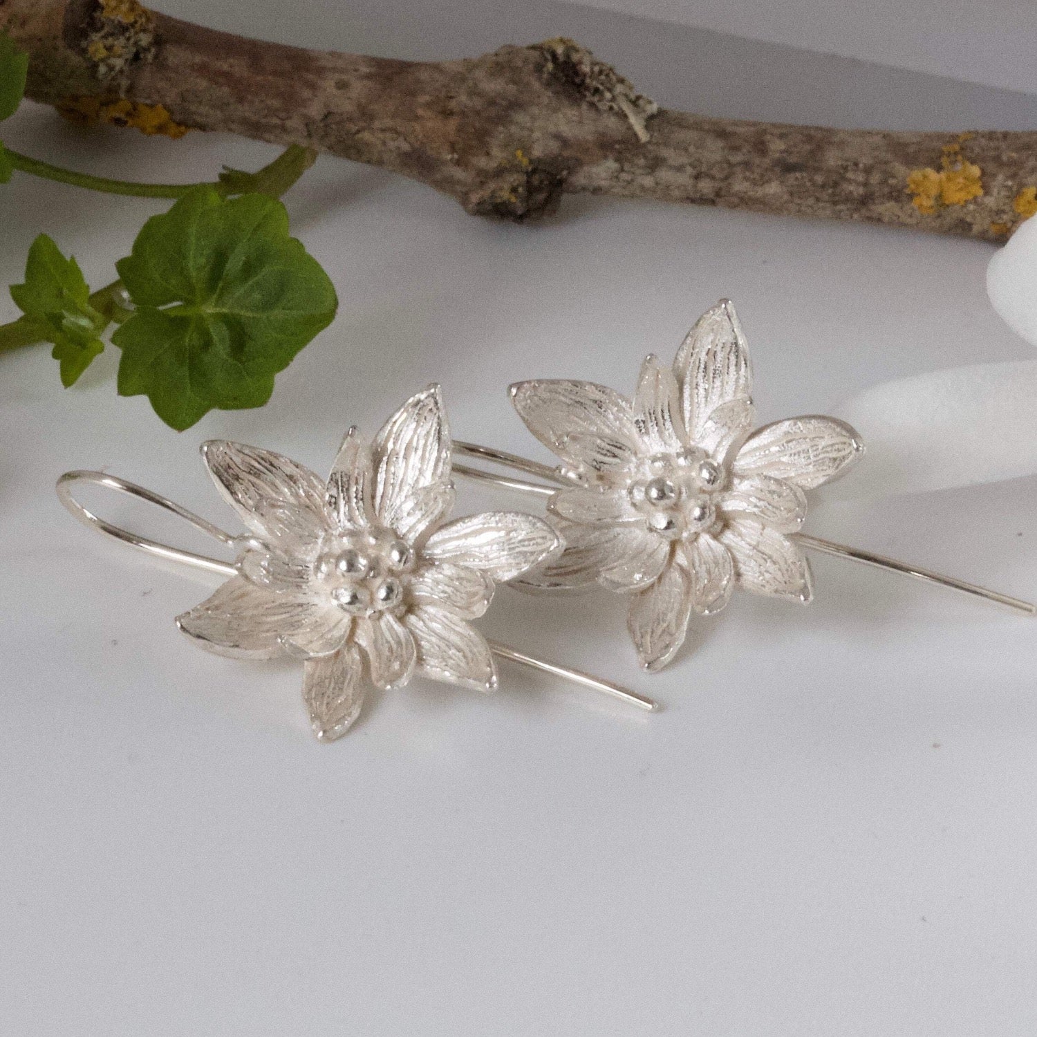 botanical handmade earrings