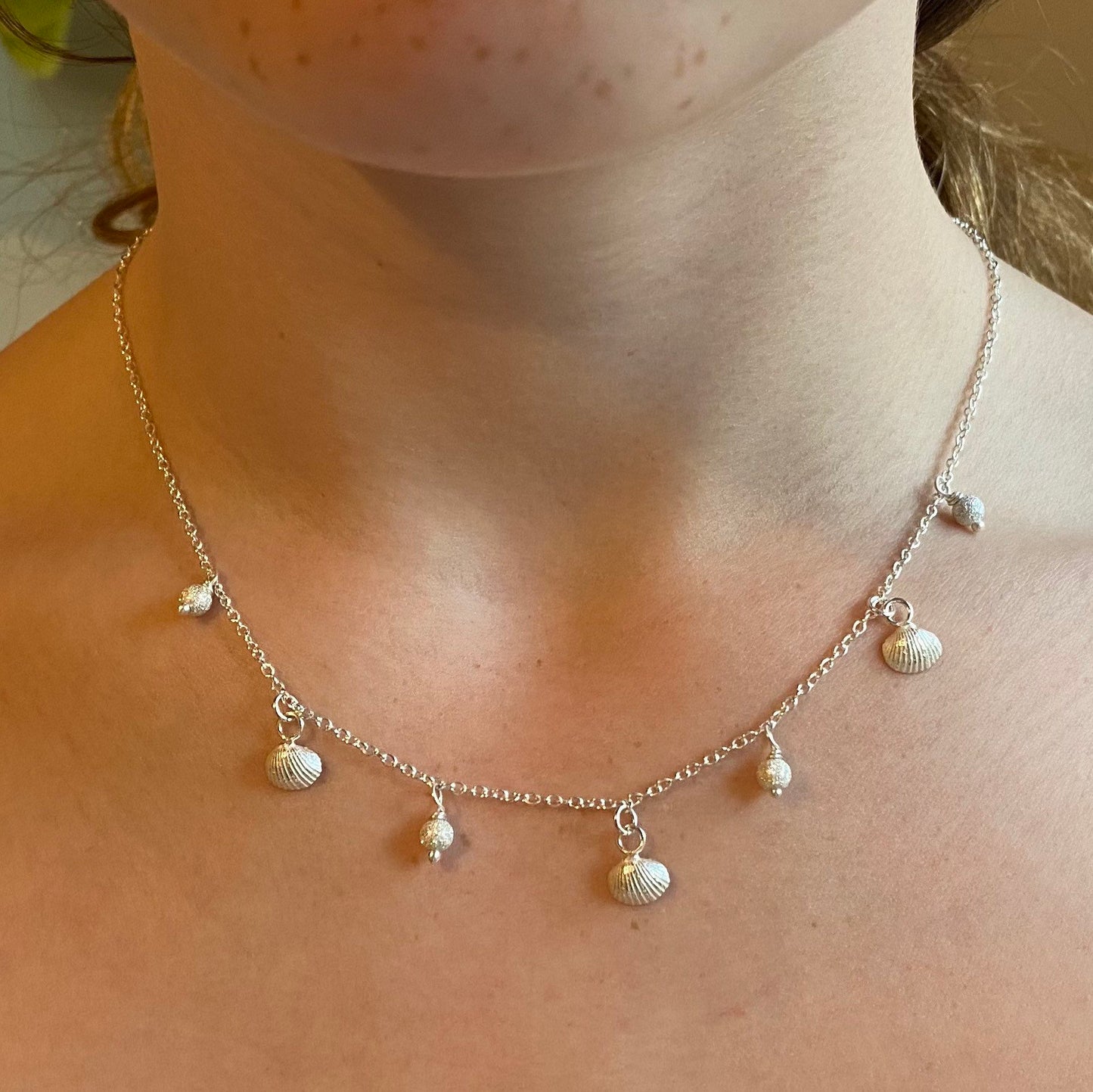 dainty silver choker necklace